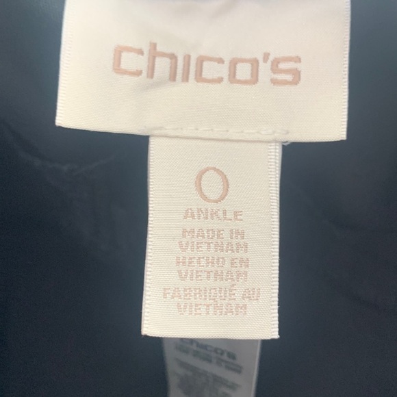 CHICO’S dangle sequin ankle pants black size 0 or Small - Picture 9 of 11